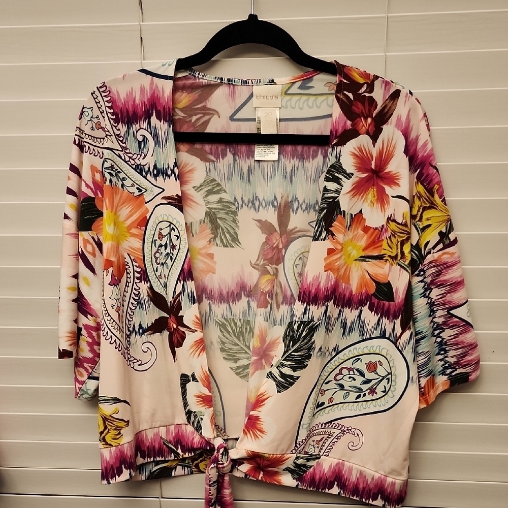 Chico Chic Floral Tie-Front Kimono 2P (LP)